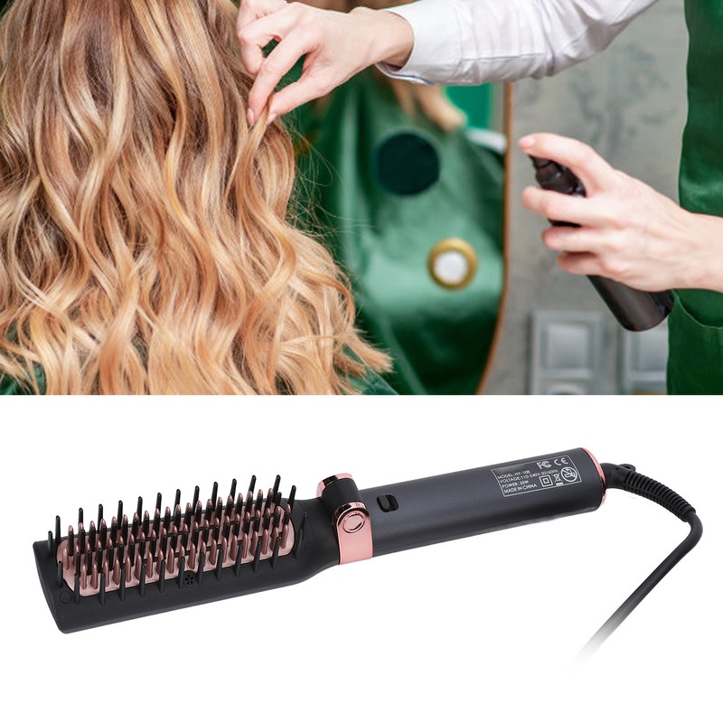 Hot Comb Electric Folding Design Ergonomic Handle Curls Straight Hair