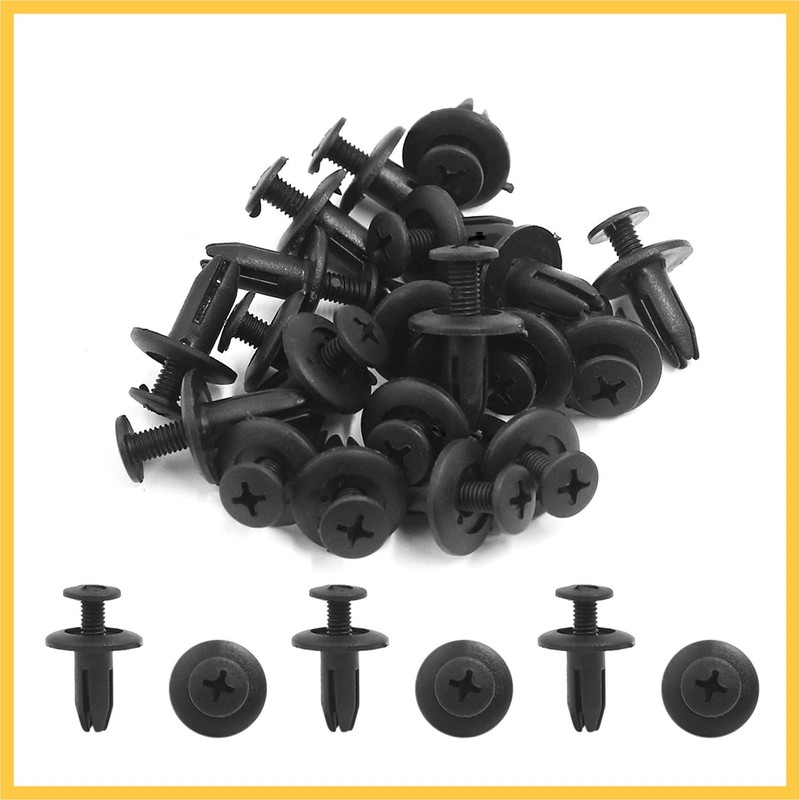 REPAIROCK 20PCS Black Car Trim Door Panel Retainer Clips Rivet
