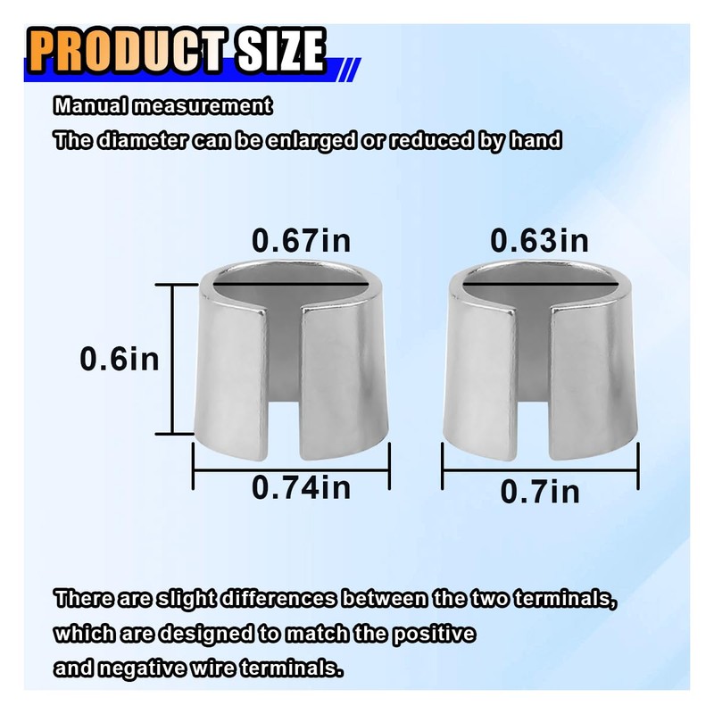 2 Pair Battery Post Shims, Pure Lead Anode Cathode Sleeves,