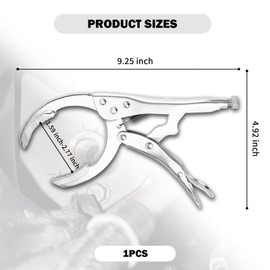 Upgraded Oil Filter Pliers,Adjustable Vice Grips with Jaw Capacity 1.59"-2.77",Anti-slip Locking Wrench/Oil Filter Wrench for Removing and Installing Firm Oilfilter