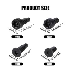 40pcs Doorbell Screws, T6 T15 Video Doorbell Replacement Screws Security Screws Accessories for Video Doorbell, Video Doorbell 3 and Pro (4 Types)