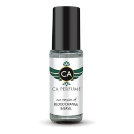 CA Perfume Impression of ACQUA COLONIA Blood Orange & Basil For Women & Men Replica Fragrance Body Oil Dupes Alcohol-Free Sample Travel Size Concentrated Long Lasting Attar Roll-On 0.14 Fl Oz/4ml-X1