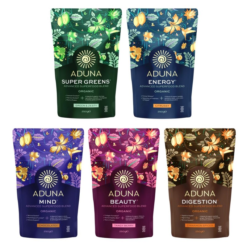 Aduna Advanced Superfood Digestion Blend | 100% Organic Powder for
