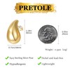 PRETOLE Gold Teardrop Earrings for Women, 14K Gold Plated Thick