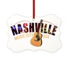 CafePress Nashville TN Music City USA Scroll Holiday Ornament 4"