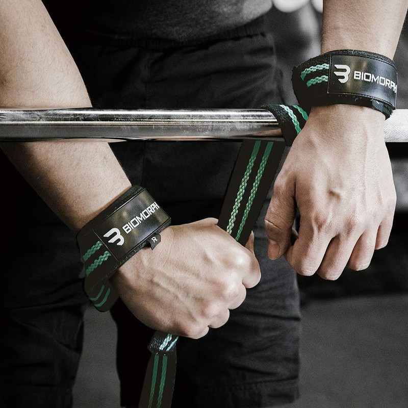 BIOMORPH Professional Lifting Straps 60 cm for Strength Training, Fitness,