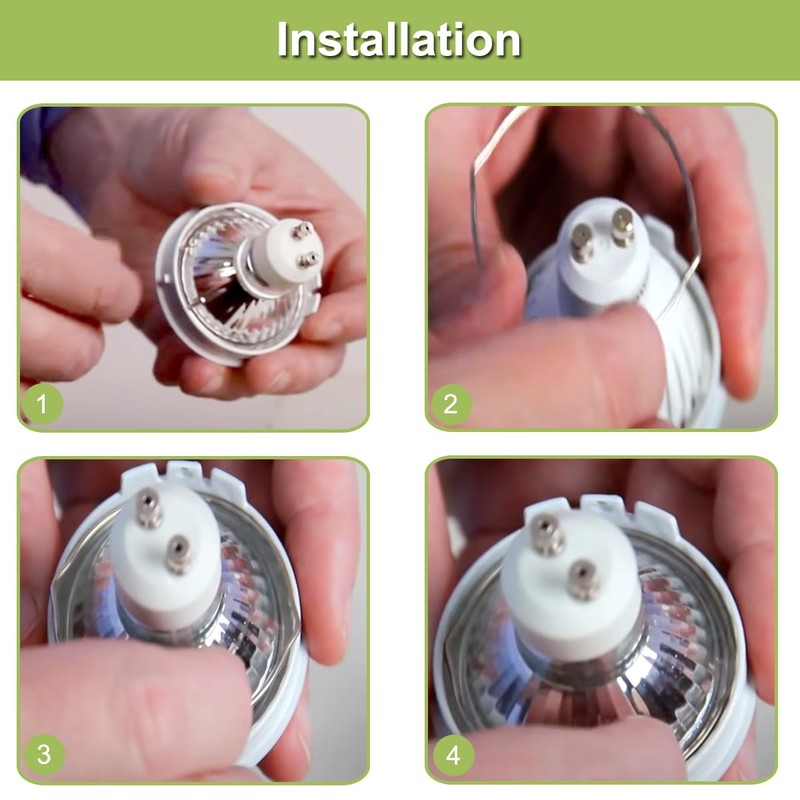 DKARDU 30pcs Lamp Retaining Spring Clip Ring GU10 MR16 Spotlight