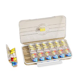 BRANDS FOR LESS USA Monthly Pill Organizer, 28 Days, Compact, Portable for Elderly Parents, Patients (28 Grids)