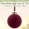 15 Bolas de Navidad de Terciopelo Adornos de Bolas de