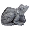 Design Toscano QM7512081 Garden Frog Decorative Object, Grey Stone