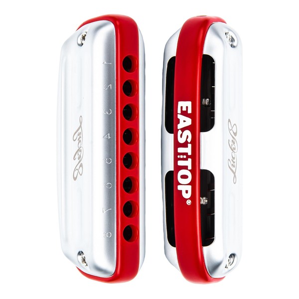 East top,8 Hole Blues Harmonica, C Key Diatonic Blues Harp