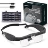 YOCTOSUN Magnifying Glasses with Light, Rechargeable Head Magnifier Glasses with