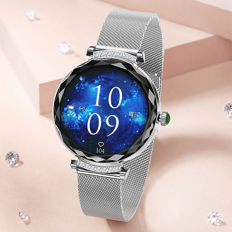 1.19in Smart Watch for Women with Rhinestone Smartwatch Bluetooth Call