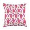 Pink Roller Monkey Funny Cute Rabbit monkey Throw Pillow