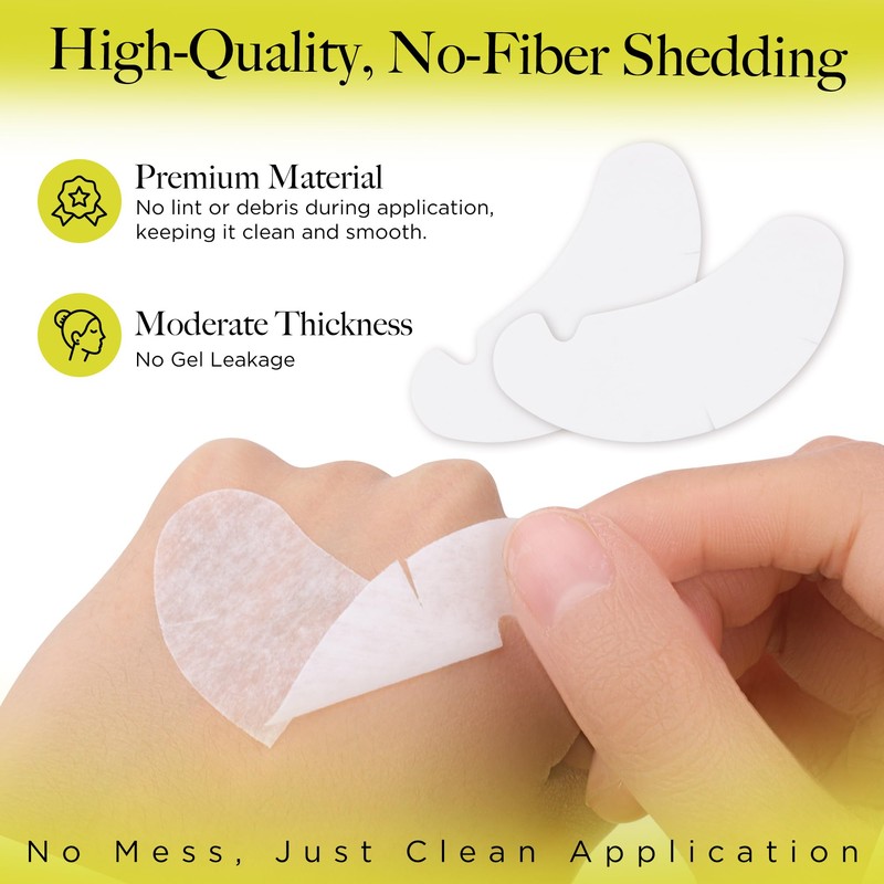 LASHVIEW 50 Pairs Under Eye Pads Eyelash Extension 100% Natural