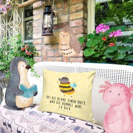 Mr. & Mrs. Panda 40 x 40 cm Bumblebee Fluffy Cushion Gift Animals Sofa Cushion Flower Good Mood Pillow 40 x 40 cm Animal Motifs Decorative Cushion