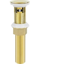 Brushed Gold Bathroom Pop up Waste with Overflow, Vessel Sink Click Clack Waste Drain