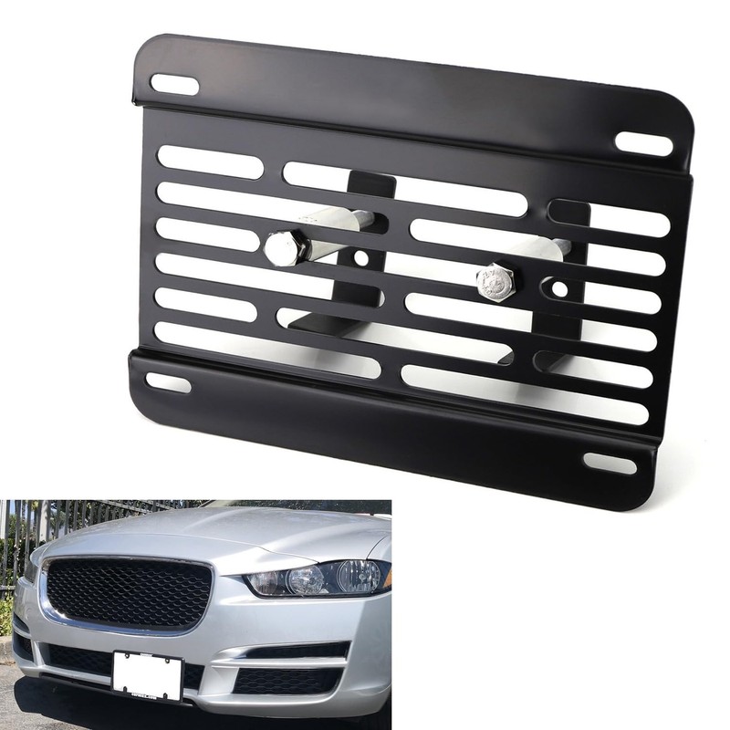 iJDMTOY No Drill Front Grille Mesh Mount License Plate Relocator