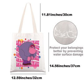 JNIAP Embarrassment Emotions Tote Bag Embarrassment Emotions Gift Embarrassment Cartoon Shoulder Bag (Embarrassment tb)