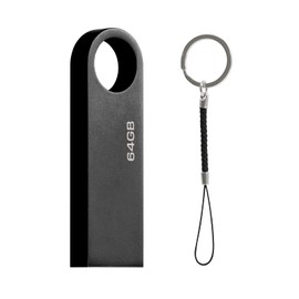 USB Stick 64 GB, Mini Memory Stick 64 GB Waterproof USB Flash Drive Funny USB Sticks 64 GB for School Office Car PC Laptop (64 GB Black)