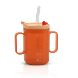 Tutamaz Sippy Cup for Seniors, 300 ml 2-Handle Cup with Drinking Trick with Sippy Attachment, Leak-Proof Cup for Elderly People, Adults, Sippy Cup for Feeding and Drinking Aid