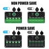 FXC Waterproof Rocker Switch Panel Green 5 Gang with QC3.0