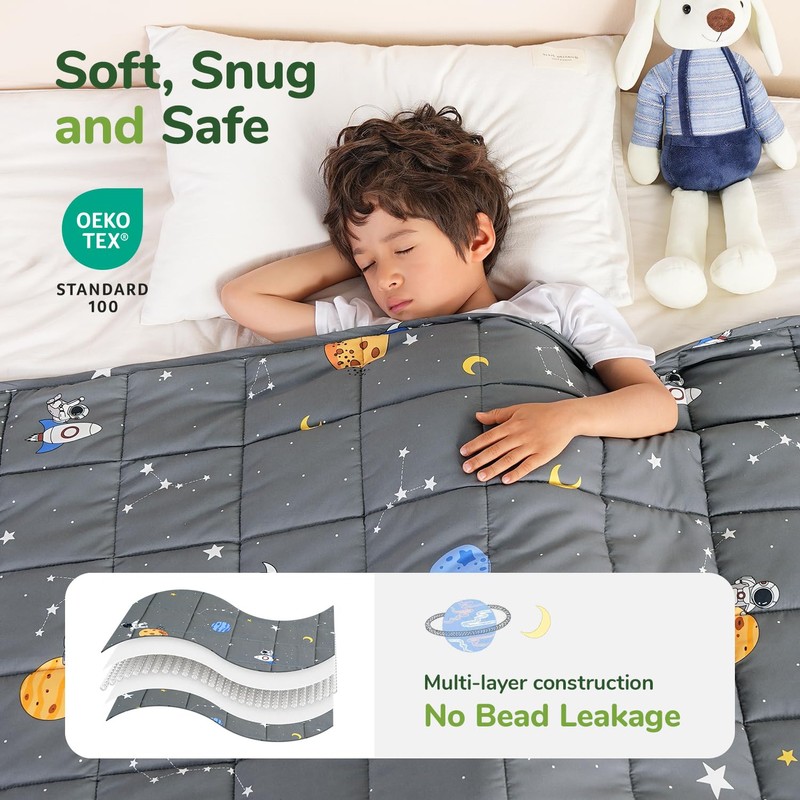 Sivio Weighted Blanket 7lbs, Cooling Weighted Throw Blanket for Sleep,