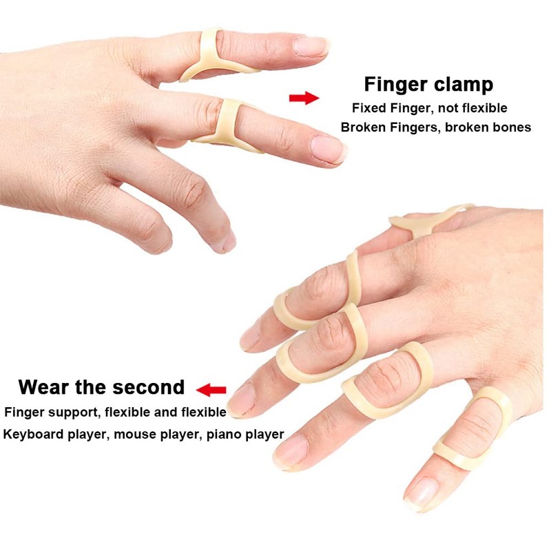 5pcs Oval Finger Splint，Finger fixation splint，Trigger Finger Splints，Waterproof Finger Protectors，Children's
