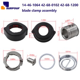 14-46-1064 42-68-0102 42-68-1200 Blade Clamp Assembly Kit Supersedes Compatible with Milwaukee Replace Sawzall Models 2620-20, 2620-21, 2621-20, 2621-21, 2720-20, 2720-21, 2720-22(4PCS)