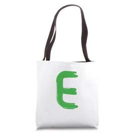 Creative Bold Green Letter E - Design Alphabet - Marker Tote Bag