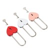 3pcs Heart Shaped Padlock with 3 Keys Rustproof Zinc Alloy