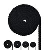 Cotton Rope, Black Cotton Cord, 3 Strand Twisted Macrame Cord