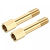 sourcing map Brass Pipe Fitting G1/4 Female to G1/4 Male