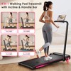 4-in-1 Walking Pad with Incline Portable Treadmill with Handle Bar