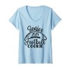 Womens Senior Football Cookie 2024 Class of 2024 Football V-Neck