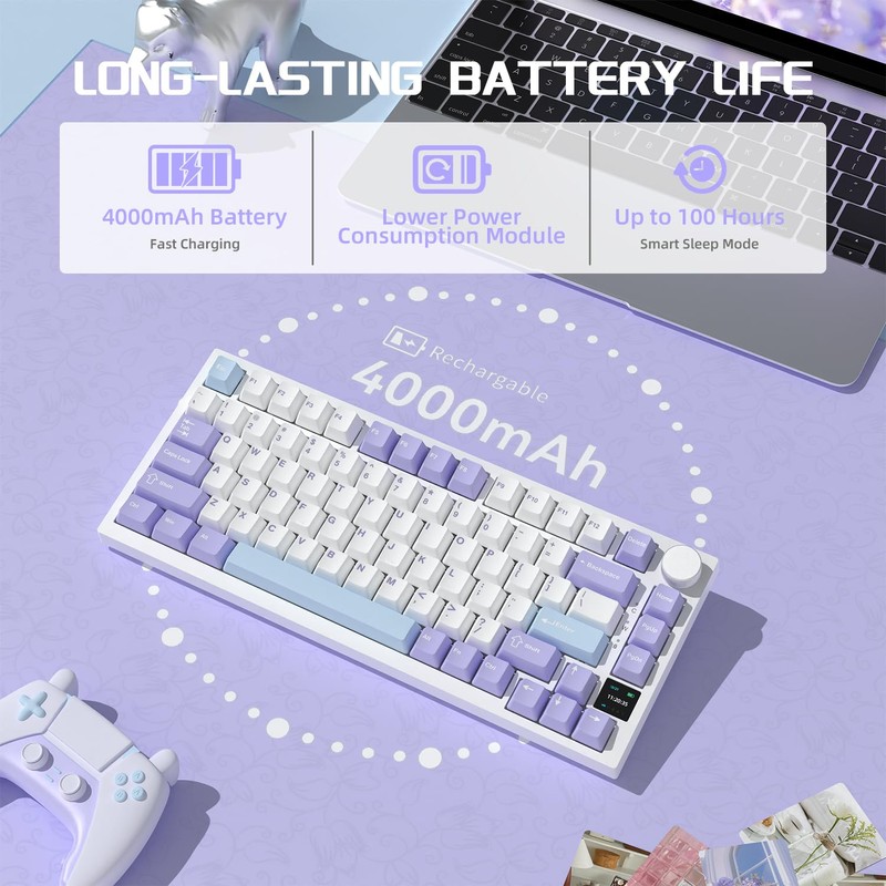 Attack Shark ajazz AK820 Pro Wireless Mechanical Gaming Keyboard Hot