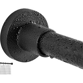 Barra de Cortina Baño,Barra de Cortina de Ducha Extensible 110-200cm, Barra Telescópica Sin Taladrar,antideslizante,Barra para Cortina de Acero al car