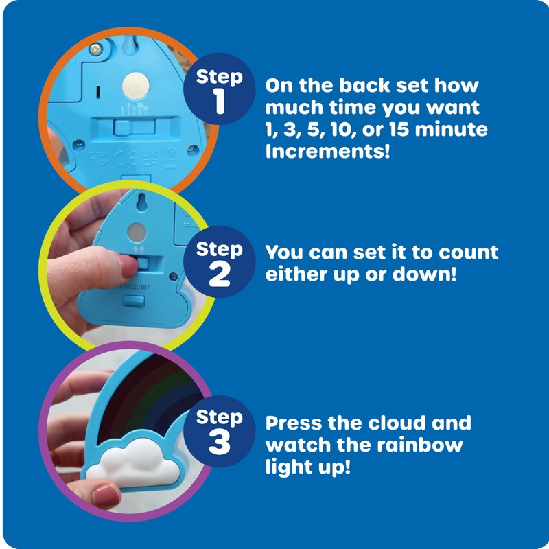 Learning Resources Timer Visivo Arcobaleno per Bambini, Dai 3 Anni,