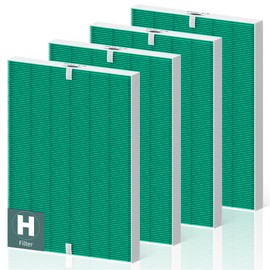 PETOX 4 Pack 116130 HEPA Toxin Absorber Replacement Filter H for Winix PlasmaWave Air Purifier 5500 5500-2 C535 5300 5300-2 6300 6300-2 P300 AM90 9000 5000 5000B C909 9800, H13 True HEPA Filter