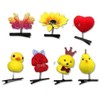 Small hair clip - Spring clip - Heart, Chick, Butterfly, Chicken, Sunflower, Duck / 작은집게핀-스프링핀-하트 병아리 나비 꼬꼬닭 해바라기 오리