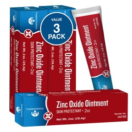 Zinc Oxide Ointment for Adults and Babies - Pack of 3, 2 oz Diaper Rash Ointment - Skin Protectant for Diaper Rashes, Cuts, and Burns - 20% Zinc Oxide