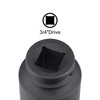 sourcing map 3/4-Inch Drive 36mm 12-Point Deep Impact Socket, CR-MO