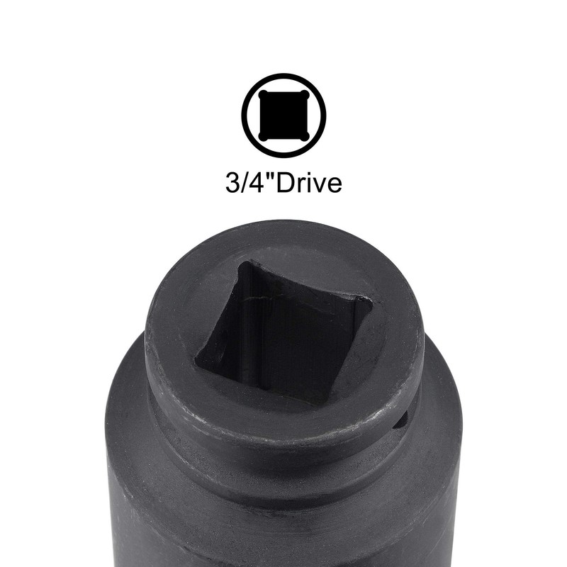 sourcing map 3/4-Inch Drive 36mm 12-Point Deep Impact Socket, CR-MO