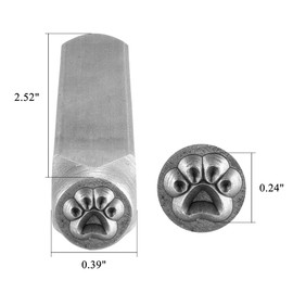 Yoption Dog Paw Metal Punch Stamp Stamping Tools 6mm for Stamping/Punching Metal, Jewelry, Clay, Leather, Wood