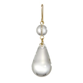 B&P Lamp® 1-1/8 Inch Clear Tear Drop W/Bead