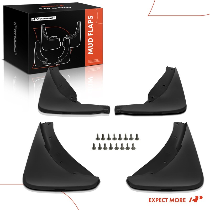 A-Premium Mud Flaps Compatible with Dodge Challenger 2015-2022 Coupe, No