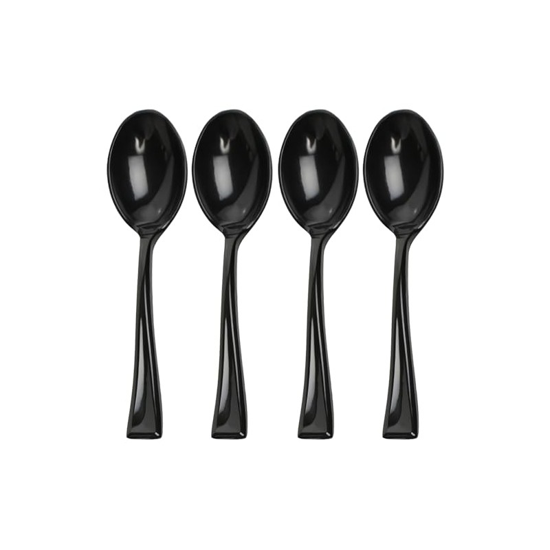 Maryland Black Tiny Tasters Mini Spoons - 3.75" (Pack of