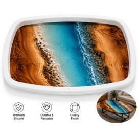 Large Oval Silicone Epoxy Resin Molds for DIY, River Table, Cutting Board（Without Table Leg）