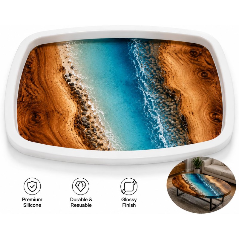 Large Oval Silicone Epoxy Resin Molds for DIY, River Table,