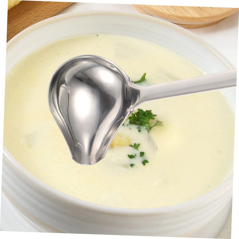LABRIMP Stainless Steel Gravy Ladle Curve Spout Food Grade Soup